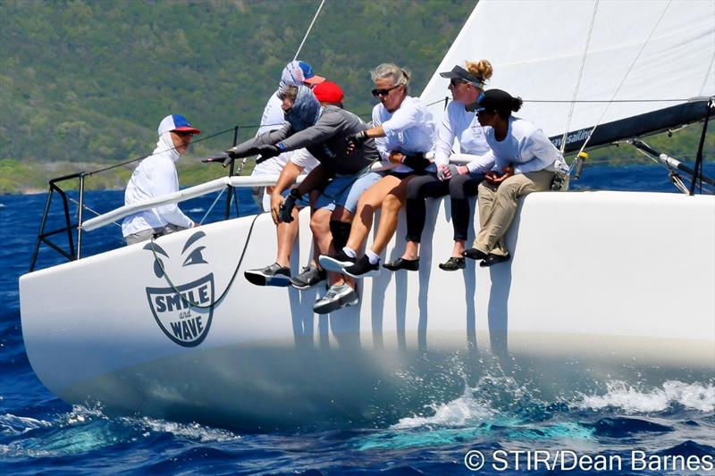 Puerto Rico's Jaime Torres at the helm of his Melges 32, Smile and Wave on day 2 at the 48th St. Thomas International Regatta - photo © Dean Barnes / STIR