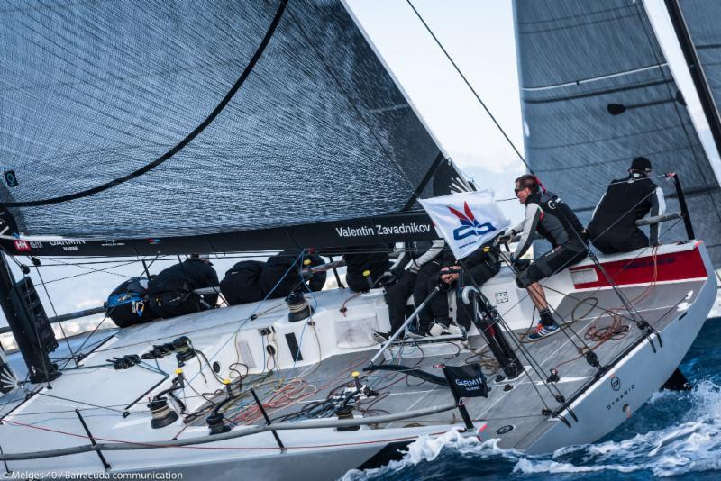 Valentin Zavadnikov, DYNAMIQ SYNERGY SAILING TEAM, on day 1 of the Melges 40 Grand Prix in Mallorca - photo © Melges 40 / Barracuda Communication