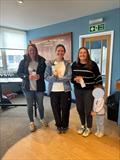 Millie Little, Rebecca Bines and Abi Clegg, first time helms in the Merlin Rocket Women's Championship at Brightlingsea © Livvy Bell