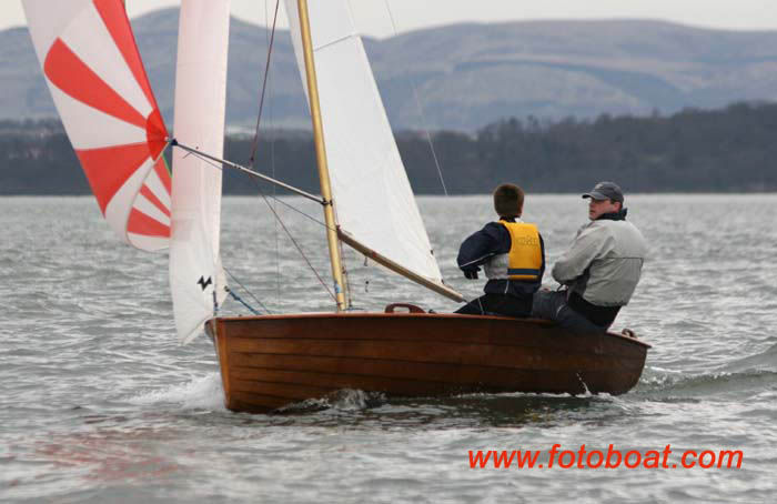 Vintage and modern Merlins on Dalgety Bay photo copyright Alan Henderson / www.fotoboat.com taken at Dalgety Bay Sailing Club and featuring the Merlin Rocket class