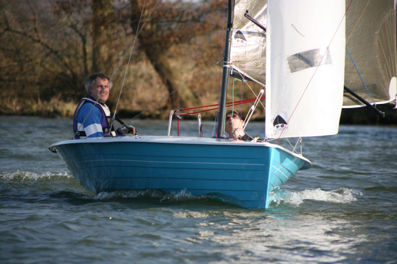 Alan Markham and Martin Paul Collen win the Centenary Cup at Upper Thames photo copyright Patrick Walmsley taken at Upper Thames Sailing Club and featuring the Merlin Rocket class