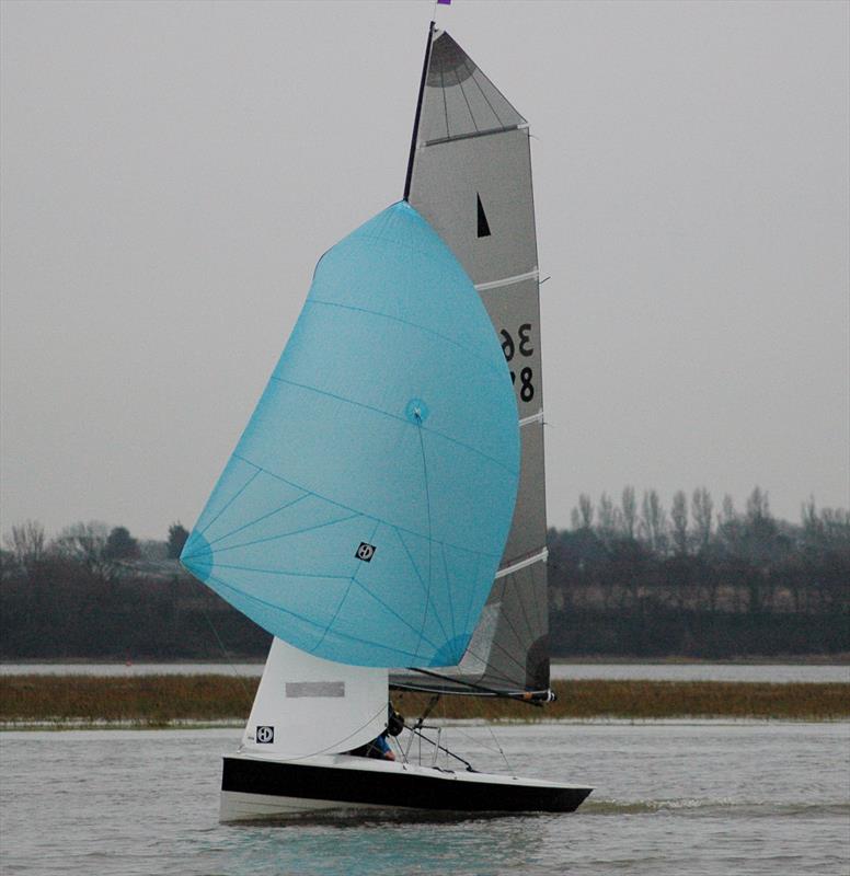 Steve Crook and Oli Whitehead on their way to winning the 53rd Eskimo Pursuit race photo copyright Alex Torkington taken at Blackpool and Fleetwood Yacht Club and featuring the Merlin Rocket class