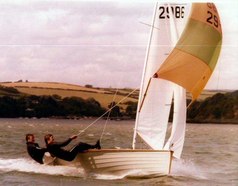 Merlin Rocket Champions at last, Spud Rowsell and Jon Turner go for a blast! photo copyright Keith Callaghan taken at  and featuring the Merlin Rocket class