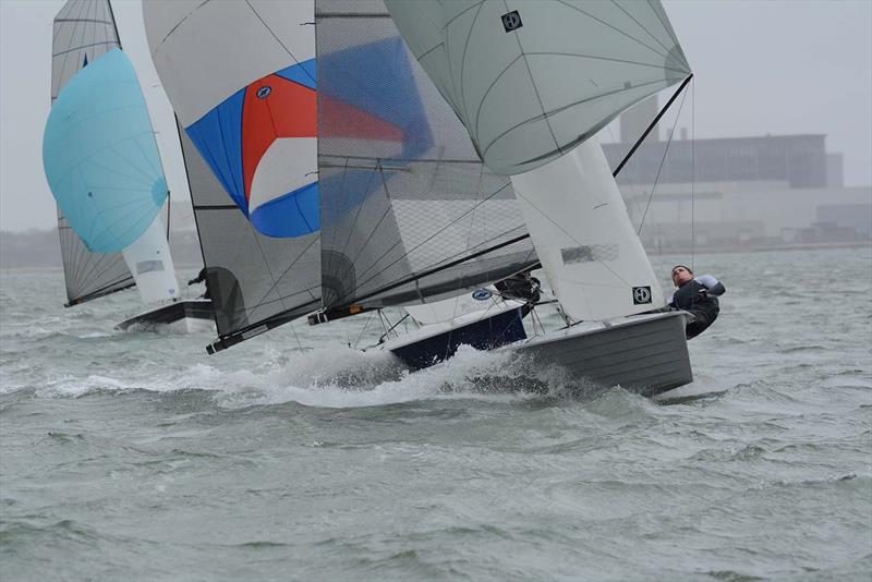 Hamble Warming Pan photo copyright Trevor Pountain taken at Hamble River Sailing Club and featuring the Merlin Rocket class