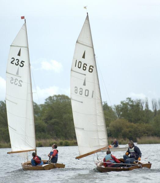 Vintage Merlins racing in event 2 of the De May trophy series photo copyright Bruce Head taken at Hunts Sailing Club and featuring the Merlin Rocket class