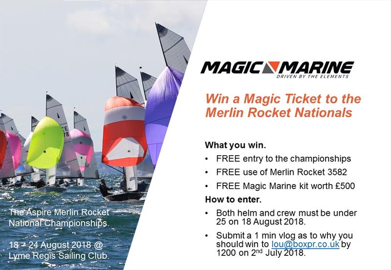 Merlin Rocket Nationals Magic Ticket photo copyright MROA taken at Lyme Regis Sailing Club and featuring the Merlin Rocket class