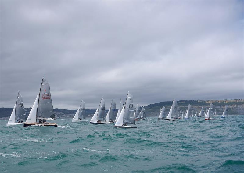 Aspire Merlin Nationals at Lyme Regis day 1 photo copyright Pauline Rook taken at Lyme Regis Sailing Club and featuring the Merlin Rocket class