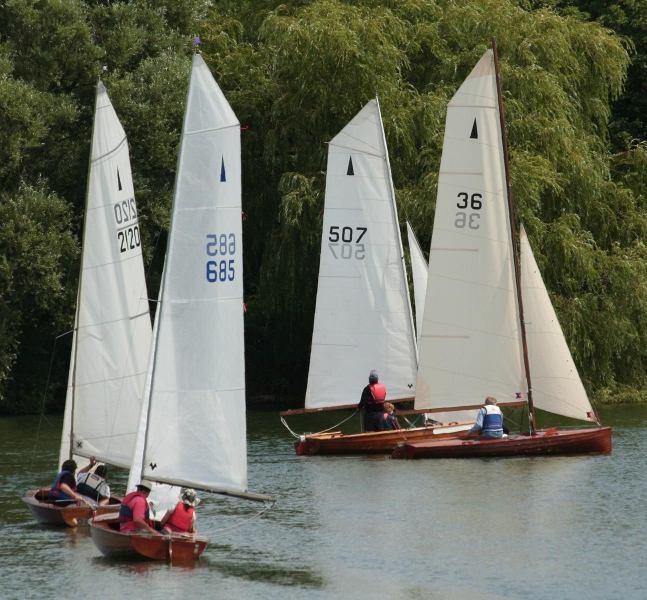 Vintage Merlins proving that 60yr old boats can still race photo copyright Les Martins taken at Dorchester Sailing Club and featuring the Merlin Rocket class