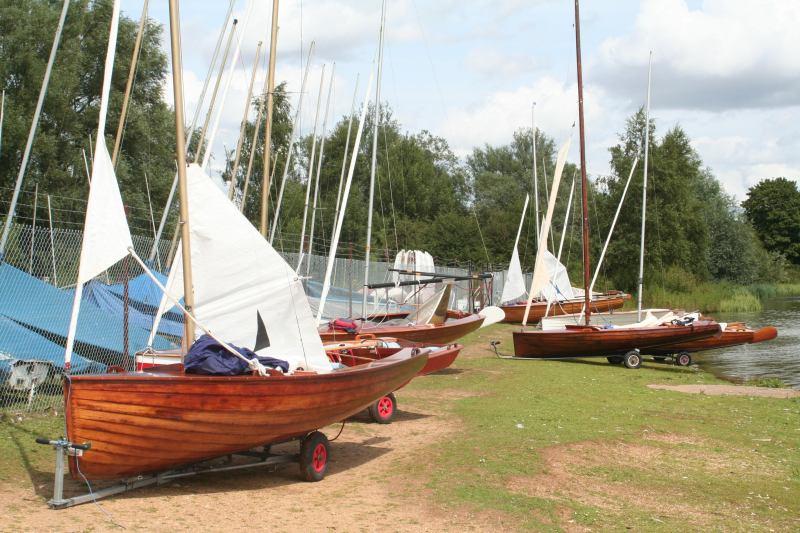 A beautiful arrangement of clinker-built boats, lovingly restored photo copyright Les Martins taken at Dorchester Sailing Club and featuring the Merlin Rocket class