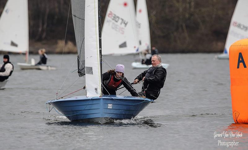 Marlow Ropes Tipsy Icicle Series at Leigh & Lowton SC Week 7 photo copyright Gerard van den Hoek taken at Leigh & Lowton Sailing Club and featuring the Merlin Rocket class