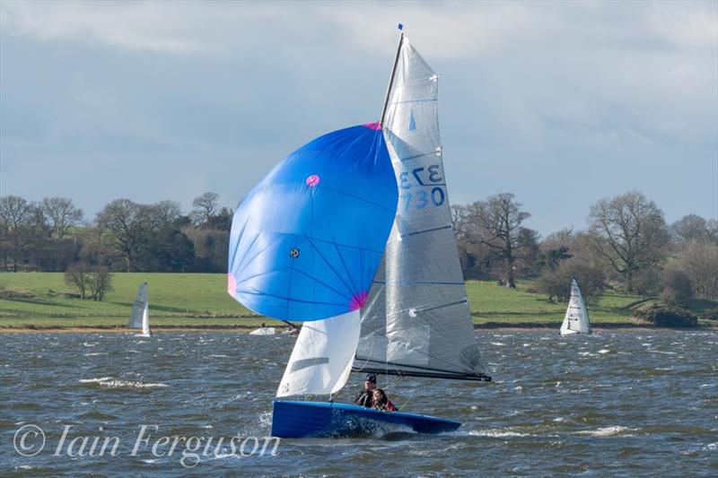 Another windy day for 2019 Blithfield Barrel round 4 photo copyright Iain Ferguson taken at Blithfield Sailing Club and featuring the Merlin Rocket class