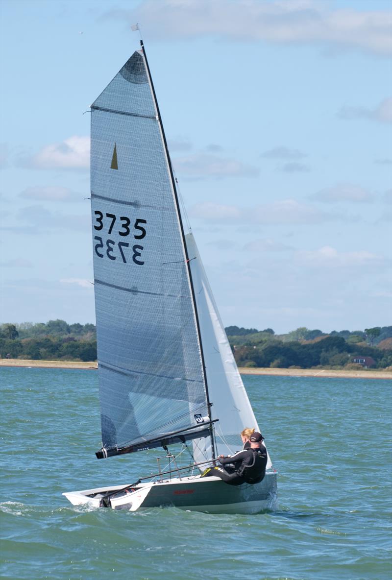 Andy Davis and Pippa Kilsby win the Lymington Merlin Rocket Open  photo copyright Pat Blake taken at Lymington Town Sailing Club and featuring the Merlin Rocket class