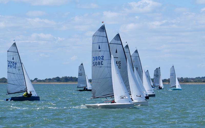 The race is on during the Lymington Merlin Rocket Open  photo copyright Pat Blake taken at Lymington Town Sailing Club and featuring the Merlin Rocket class