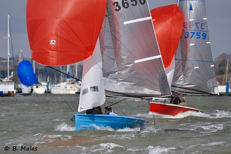 Merlin Rocket racing at Hamble River Sailing Club - photo © Bertrand Malas