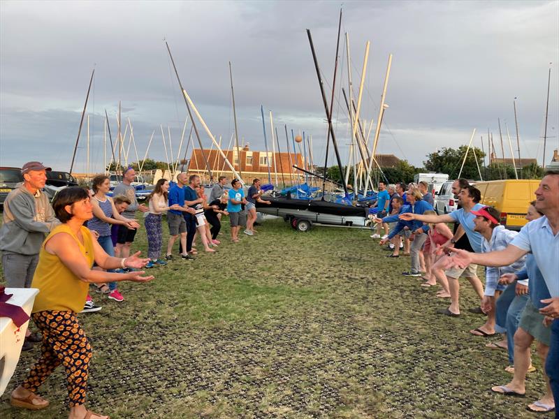 Egg throwing during the Craftinsure Merlin Rocket Silver Tiller at Shoreham photo copyright Louise Carr taken at Shoreham Sailing Club and featuring the Merlin Rocket class