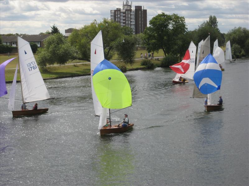 Vintage Merlin Rockets race for points in the 'De May' series photo copyright Derek May taken at Hampton Sailing Club and featuring the Merlin Rocket class