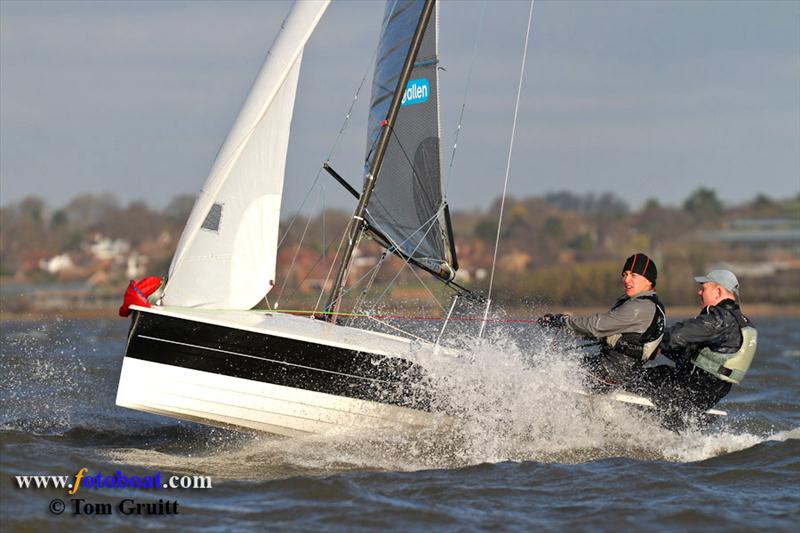 Gusty winds and steep waves for the 2012 Starcross Steamer photo copyright Tom Gruitt / www.fotoboat.com taken at Starcross Yacht Club and featuring the Merlin Rocket class