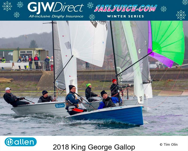 First ever King George Gallop forms part of the GJW Direct SailJuice Winter Series photo copyright Tim Olin / www.olinphoto.co.uk taken at King George Sailing Club and featuring the Merlin Rocket class