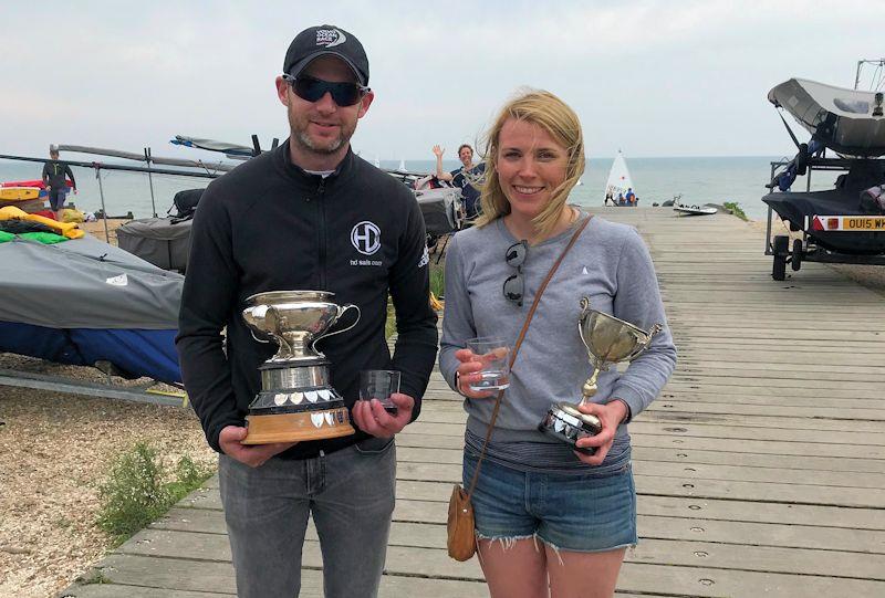 Andy Davis and Pippa Kilsby - Overall winners - at the Craftinsure Merlin Rocket Silver Tillerevent at Whitstable photo copyright Pippa Kilsby taken at Whitstable Yacht Club and featuring the Merlin Rocket class