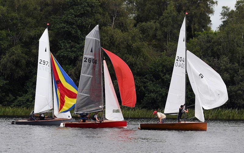 Vintage Merlins at Frensham Pond photo copyright Lindsay Burns taken at Frensham Pond Sailing Club and featuring the Merlin Rocket class