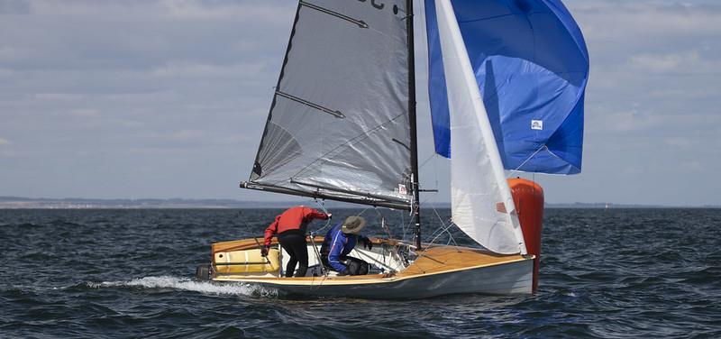 The Alsops mid-gybe - Aspire Merlin Rocket National Championships at East Lothian day 2 photo copyright ELYC taken at East Lothian Yacht Club and featuring the Merlin Rocket class