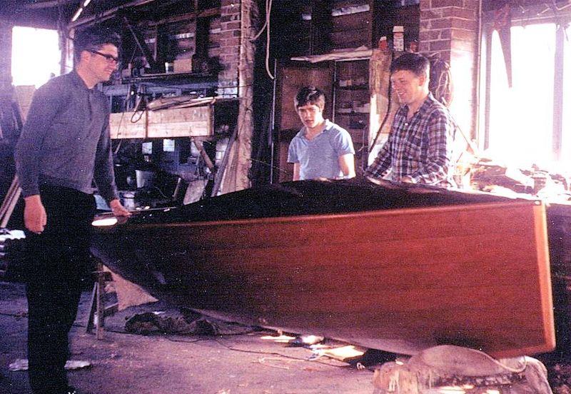 Rowsell boatbuilders - an 'Xpectant' design of Merlin Rocket under construction - photo © Keith Callaghan