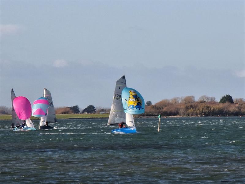 Weight back for the Craftinsure Merlin Rocket Silver Tiller at Itchenor - photo © Tom Trevelyan