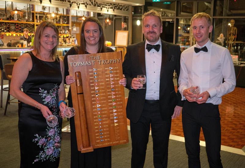 Merlin Rocket End Of Season Dinner: Lymington Town Sailing Club winners of the Top Mast Team Trophy (top three boats in the Silver Tiller) - photo © Patrick Blake