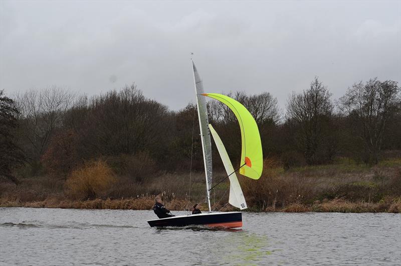 Duncan Salmon & Ruth Hanstater (Merlin Rocket 3702) during the Wembley Sailing Club Wassail Cup 2023 photo copyright Marc Heritier taken at Wembley Sailing Club and featuring the Merlin Rocket class