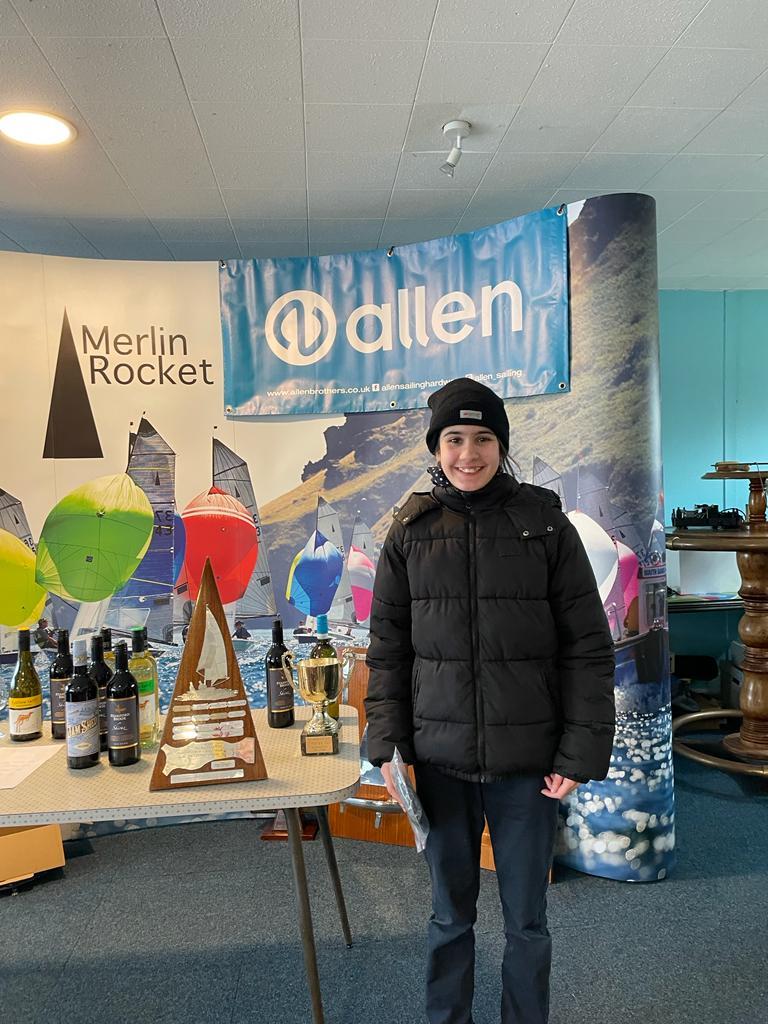 First Junior Darcey Smyth in Merlin Rocket Allen South East Series 2023 Round 1 at Wembley photo copyright Livvy Bell taken at Wembley Sailing Club and featuring the Merlin Rocket class