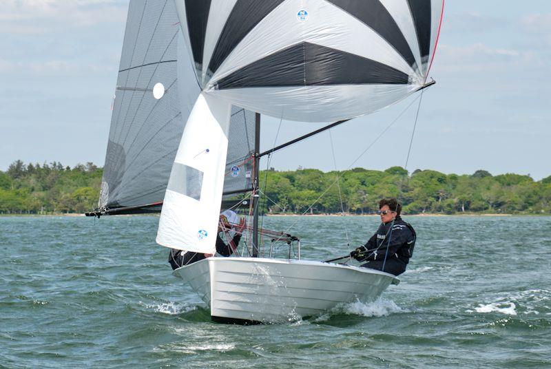 Sophie Mackley and Chris Gould take second in the Merlin Rocket Women's Championships 2023 at Lymington Town - photo © Pat Blake