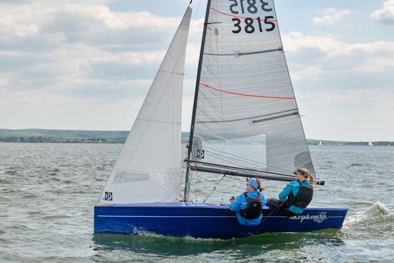 Chloe George and Louise Johnson win Merlin Rocket Women's Championships 2023 at Lymington Town photo copyright Pat Blake taken at Lymington Town Sailing Club and featuring the Merlin Rocket class