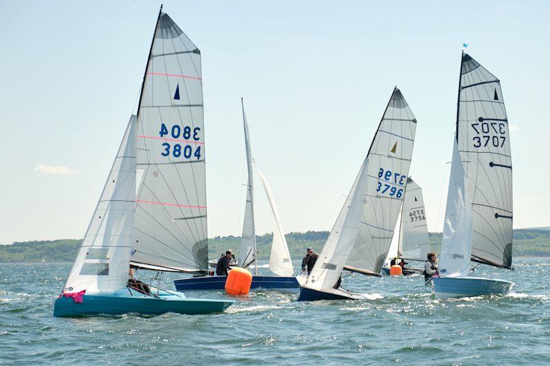 Leeward mark rounding - Merlin Rocket Women's Championships 2023 at Lymington Town - photo © Pat Blake