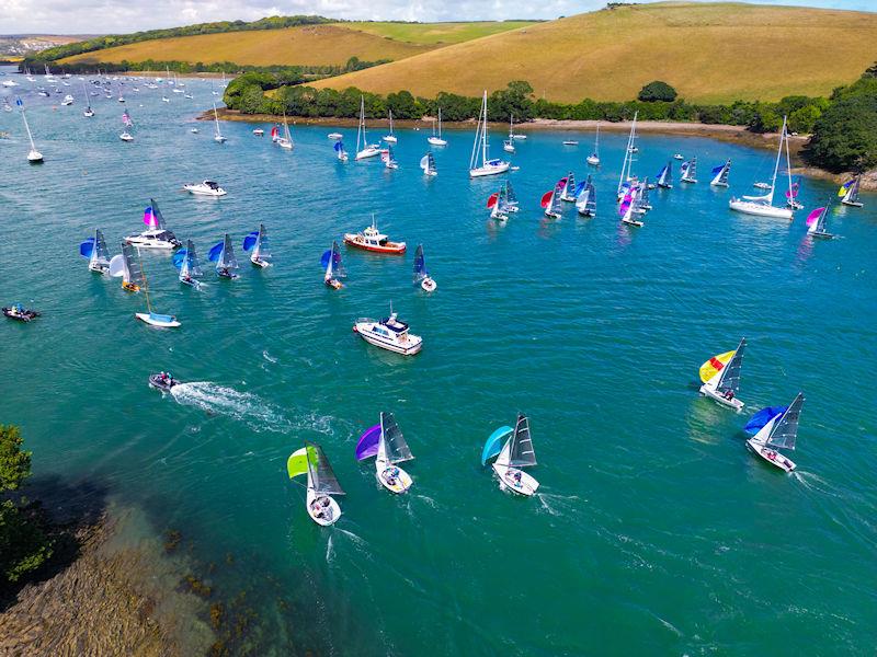 Salcombe Gin Merlin Rocket Salcombe Yacht Club Week Day 1 photo copyright Olly Turner / Salcombe Stories taken at Salcombe Yacht Club and featuring the Merlin Rocket class