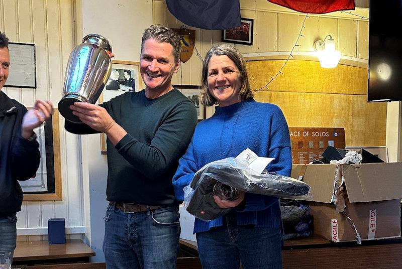 Andy Harris and Sara Warren sailing 607 Cresendo win the Merlin Rocket Downriver race at Ranelagh - photo © Louise Johnson