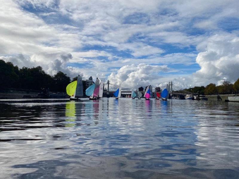 Merlin Rocket Downriver race at Ranelagh photo copyright Sarah Peart taken at Ranelagh Sailing Club and featuring the Merlin Rocket class