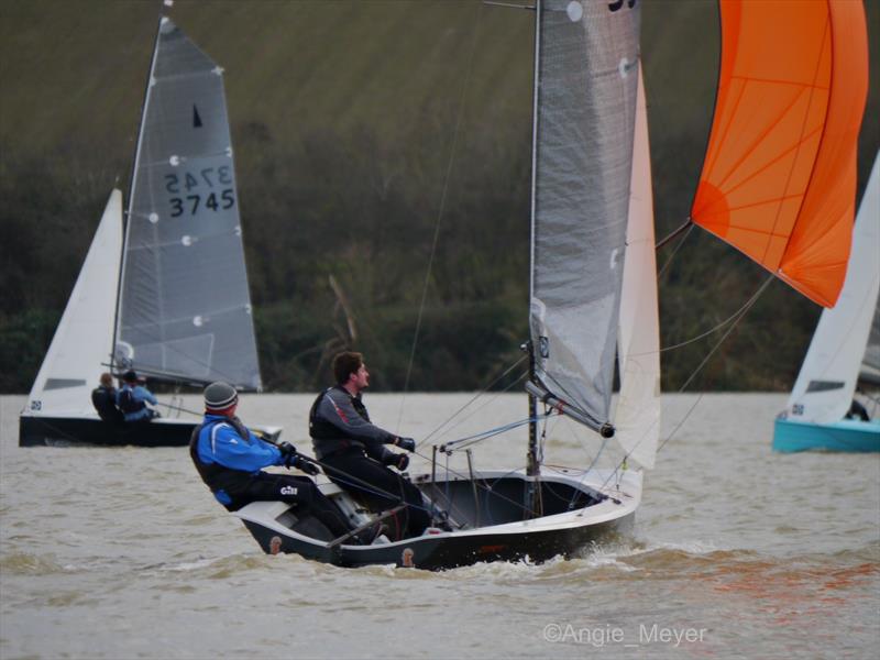 Fishers Green Icicle Trophy 2024 photo copyright Angie Meyer taken at Fishers Green Sailing Club and featuring the Merlin Rocket class