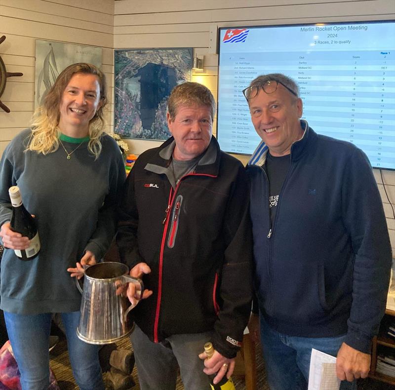 Matt Biggs and Beka Jones, winners of the HD Sails Merlin Rocket Midland Circuit Round 1 at Midland Sailing Club photo copyright Martin Smith taken at Midland Sailing Club and featuring the Merlin Rocket class