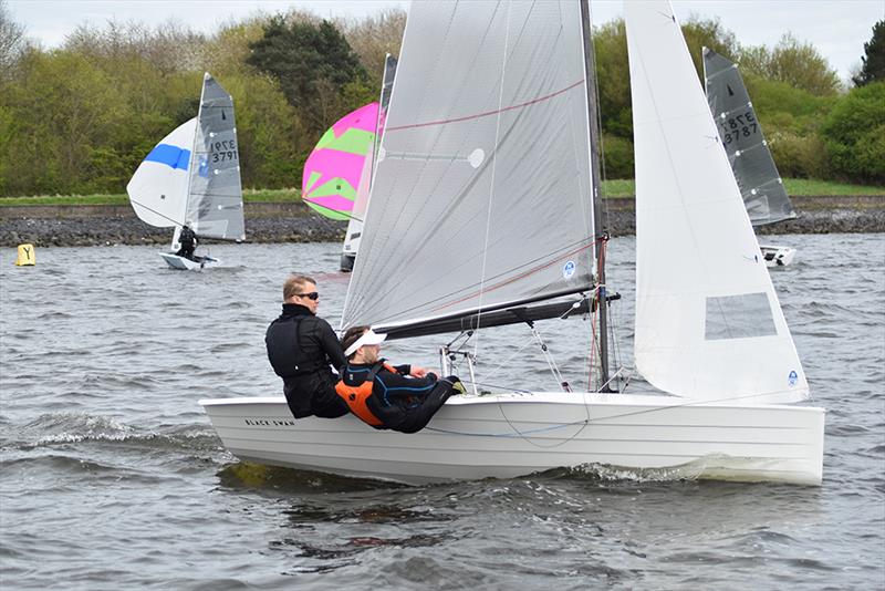 Chris Gould and Pete Gray finish second in Merlin Rocket Craftinsure Silver Tiller Round 1 at Burton photo copyright Sam Birch & Natalia Orgonová taken at Burton Sailing Club and featuring the Merlin Rocket class