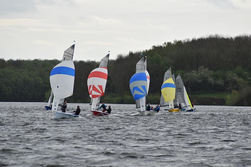 Close racing in Merlin Rocket Craftinsure Silver Tiller Round 1 at Burton photo copyright Sam Birch & Natalia Orgonová taken at Burton Sailing Club and featuring the Merlin Rocket class