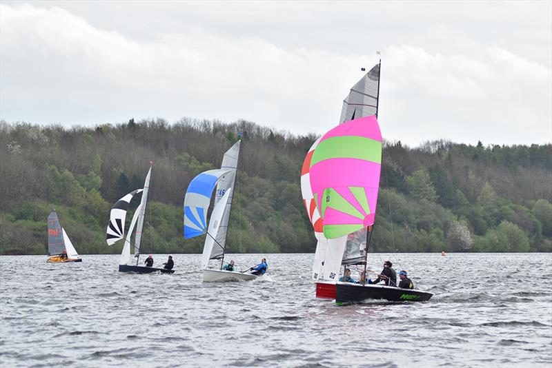 Close racing in Merlin Rocket Craftinsure Silver Tiller Round 1 at Burton - photo © Sam Birch & Natalia Orgonová