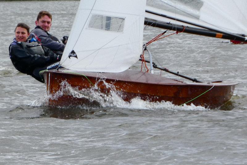 Harry Steward and Claudia Mancini racing for second  - Vintage and Classic Merlin Rockets at Fishers Green photo copyright Kevin O'Brien taken at Fishers Green Sailing Club and featuring the Merlin Rocket class