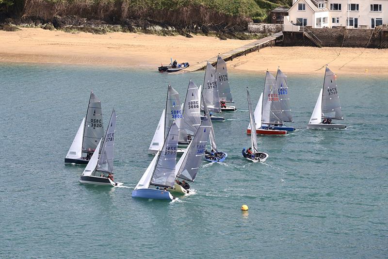 Tacking for the fairway during the Merlin Rocket South West Series at Salcombe photo copyright Lucy Burn taken at Salcombe Yacht Club and featuring the Merlin Rocket class