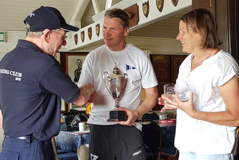 Andy Harris and Sara Warren win the Merlin Rocket Thames and Vintage Series event at Thames SC photo copyright Peter Impey taken at Thames Sailing Club and featuring the Merlin Rocket class