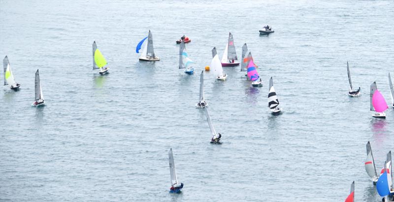 Helly Hansen Merlin Rocket Salcombe Week - Sunday am race photo copyright Malcolm Mackley taken at Salcombe Yacht Club and featuring the Merlin Rocket class