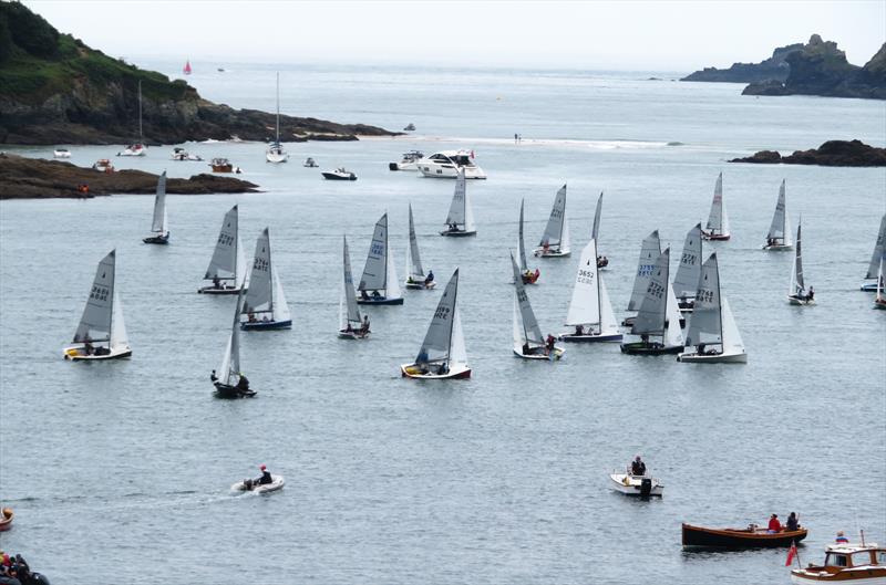 Helly Hansen Merlin Rocket Salcombe Week - Sunday pm race photo copyright Malcolm Mackley taken at Salcombe Yacht Club and featuring the Merlin Rocket class