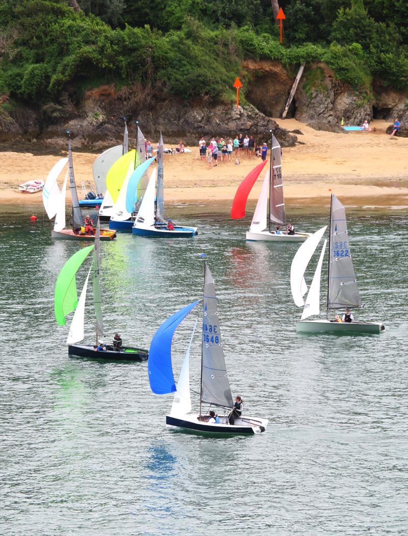 Helly Hansen Merlin Rocket Salcombe Week - Sunday pm race photo copyright Malcolm Mackley taken at Salcombe Yacht Club and featuring the Merlin Rocket class