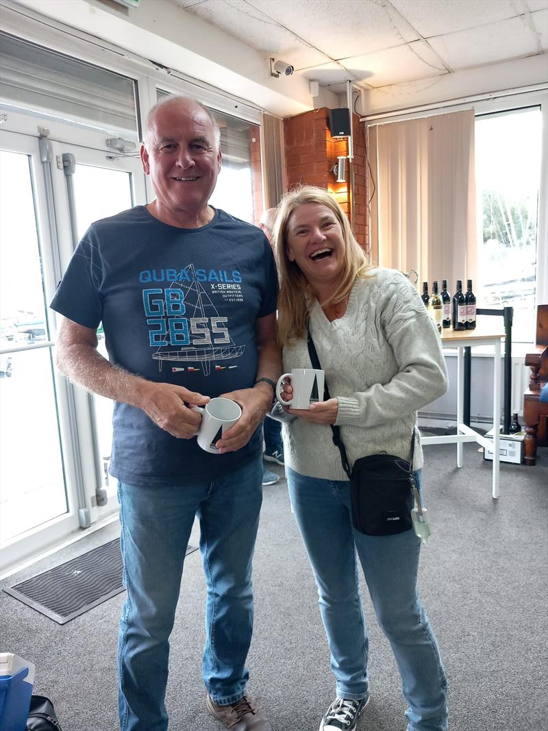Paul Hollis and Paula Mason - First silver fleet at the Bartley Merlin Rocket Open photo copyright Andrea Hardiman taken at Bartley Sailing Club and featuring the Merlin Rocket class