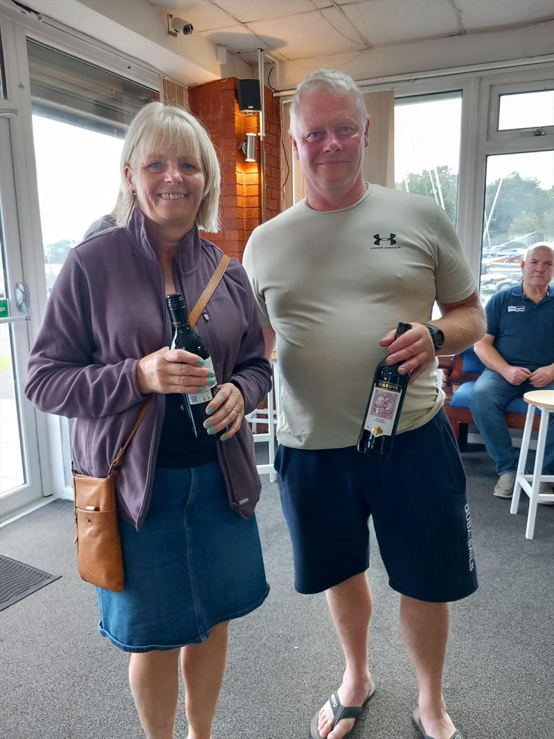 Colin Anderson and Karen Beston - first classic boat at the Bartley Merlin Rocket Open photo copyright Andrea Hardiman taken at Bartley Sailing Club and featuring the Merlin Rocket class