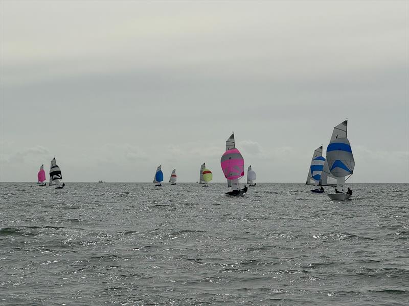 Downwind under spinnaker during the Merlin Rocket Women's Championship at Brightlingsea photo copyright Andy Bines & Lulu Freeman taken at Brightlingsea Sailing Club and featuring the Merlin Rocket class